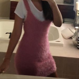 FUZZY PINK DRESS